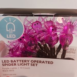 Purple spider string of lights